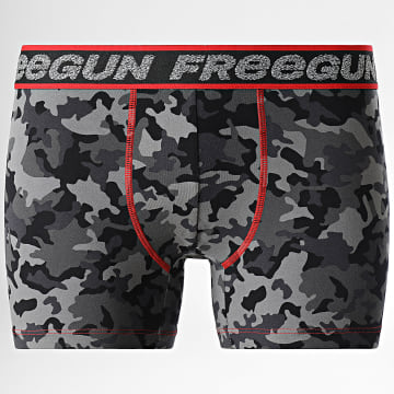 Freegun - Boxer Camouflage Noir Gris Anthracite