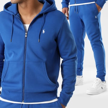Polo Ralph Lauren - Set di pantaloni da jogging e felpa con cappuccio blu reale
