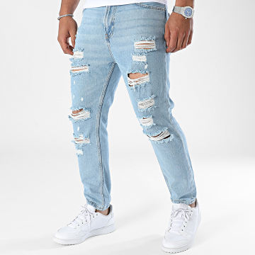 2Y Premium - Jeans slim con lavaggio blu