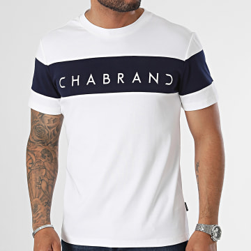 Chabrand - Camiseta 60230 Blanca Azul Marino