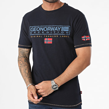 Geographical Norway - Tee Shirt Jasic Bleu Marine