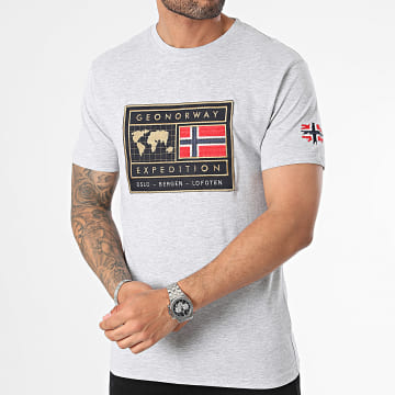 Geographical Norway - Tee Shirt Jofoten Gris Chiné