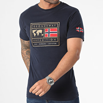 Geographical Norway - Tee Shirt Jofoten Bleu Marine