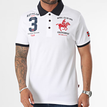 Geographical Norway - Polo Manches Courtes Klub Blanc
