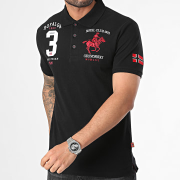Geographical Norway - Polo Manches Courtes Klub Noir