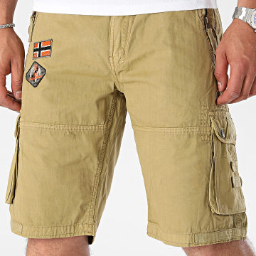 Geographical Norway - Pantalones cortos cargo verde caqui claro