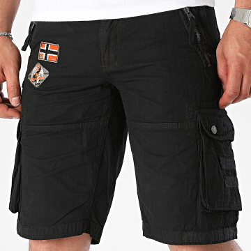 Geographical Norway - Pantalones cortos cargo negros