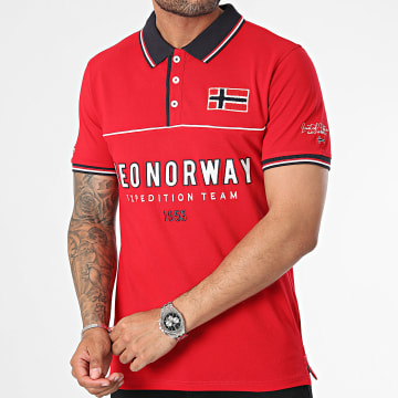 Geographical Norway - Polo Manches Courtes Kerato Rouge