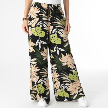 Only - Bree Life Pantalones Flare Mujer Negro Verde Beige Floral
