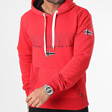 Geographical Norway - Sweat Capuche Rouge