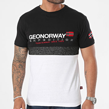 Geographical Norway - Tee Shirt Jdouble Noir Blanc