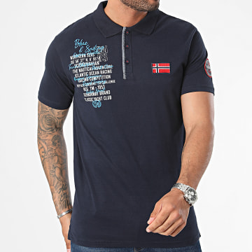 Geographical Norway - Polo Manches Courtes Kancre Bleu Marine