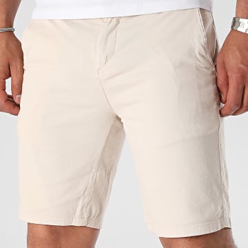 Mackten - Pantalones cortos chinos beige