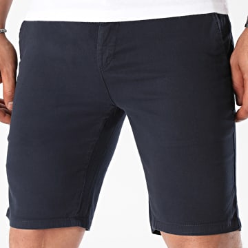 Mackten - Pantalones cortos chinos azul marino