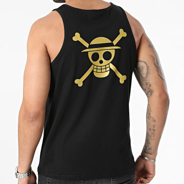 One Piece - Camiseta Mugiwara Logo Negro Oro