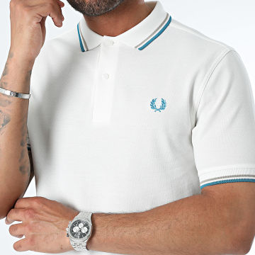 Fred Perry - Polo Manches Courtes Twin Tipped MM3600 Blanc