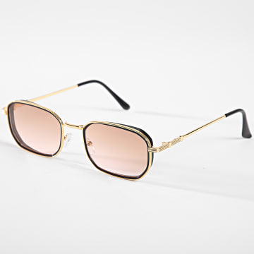 LBO - Lunettes De Soleil Marron Doré