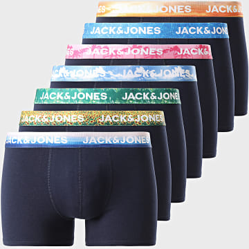 Jack And Jones - Lot De 7 Boxers Luca Solid Bleu Marine