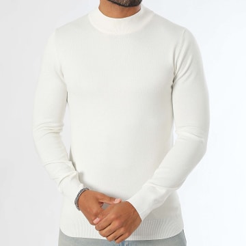 LBO - Pull Col Montant 1281 Blanc