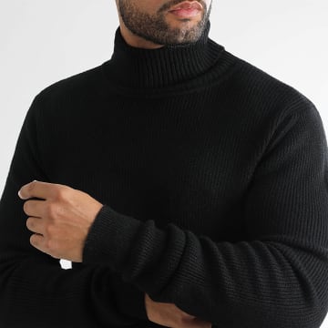 LBO - Pull Col Roulé Mailles 1260 Noir