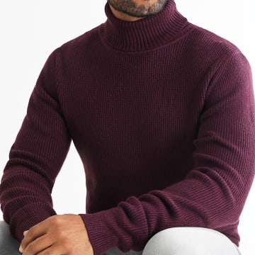 LBO - Pull Col Roulé Mailles 1266 Bordeaux