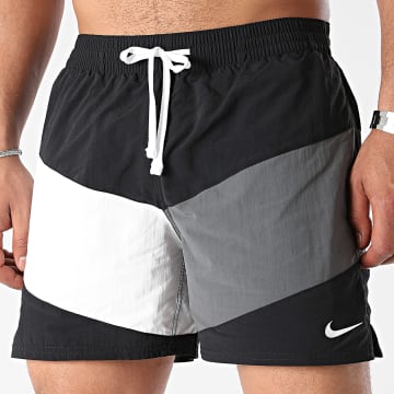Nike - Short De Bain Nesse 508 Noir Gris Blanc