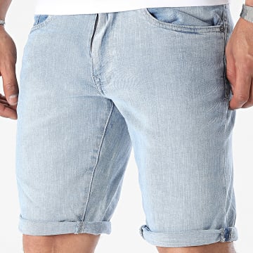 Petrol Industries - SHO026 Pantaloncini di jeans a lavaggio regolare blu