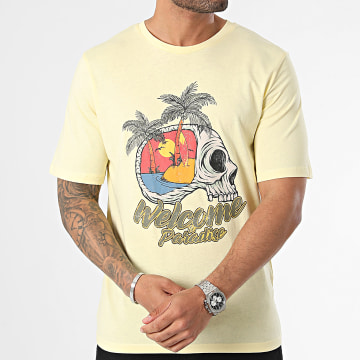 Produkt - Maglietta con teschio estivo giallo
