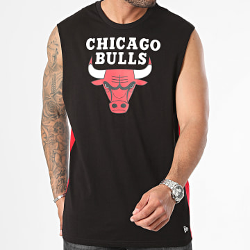 New Era - Camiseta sin mangas Chicago Bulls Color Block 60502591 Negro