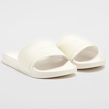 Calvin Klein - Claquettes Pool Slide 1507 Creamy White Bright White