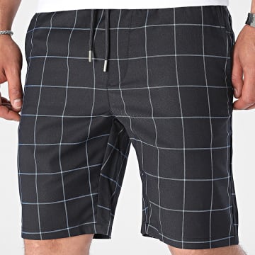 Only And Sons - Short Jogging A Carreaux Linus Life Bleu Marine