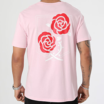 Attaque des Titans - Tee Shirt Oversize Large Garrison Roses Rosa