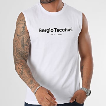 Sergio Tacchini - Tee Shirt Sans Manches Goblin 40513 Blanc