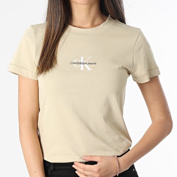 Calvin Klein - Tee Shirt Femme 3563 Beige
