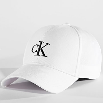 Calvin Klein - Cappello con ricamo monogramma 2147 bianco