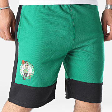 New Era - Pantaloncini da jogging a blocchi di colore NBA Boston Celtics Band 60502556 Verde Nero
