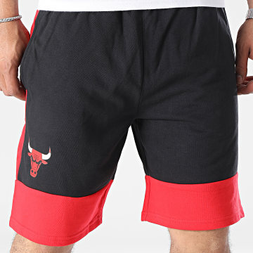 New Era - Pantaloncini da jogging a blocchi di colore Chicago Bulls NBA Band 60416373 Nero Rosso