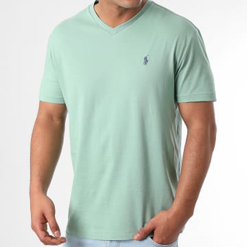 Polo Ralph Lauren - T-shirt Classics con scollo a V Verde chiaro
