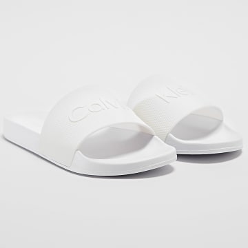 Calvin Klein - Claquettes Pool Side Rubber 0636 Blanc