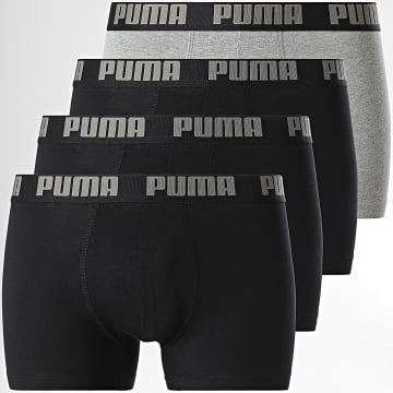 Puma - Lot De 4 Boxers 701227791 Noir Gris Chiné