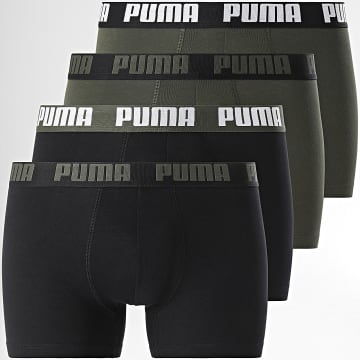 Puma - Lot De 4 Boxers 701227791 Noir Vert Kaki