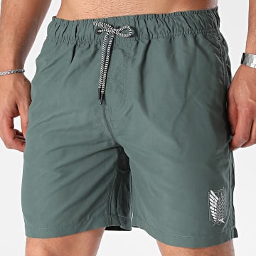 Attaque des Titans - Pantaloncini da bagno Survey Corps Logo Verde Khaki Bianco