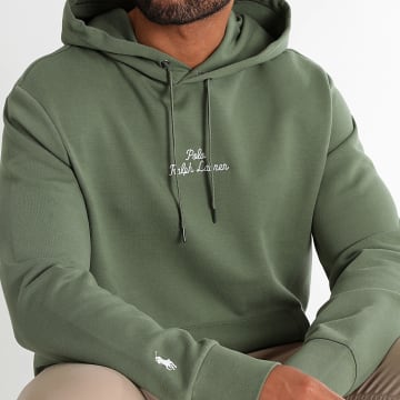 Polo Ralph Lauren - Felpa con cappuccio con ricamo del logo Verde Khaki