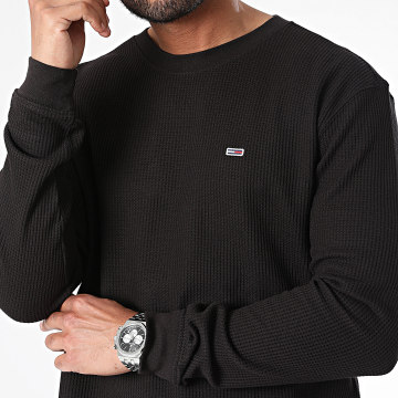 Tommy Jeans - Pull Waffle 9216 Noir