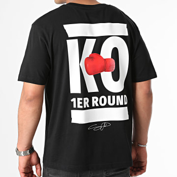 Angle Mort - KO 1st Round Oversize Large Tee Shirt Negro