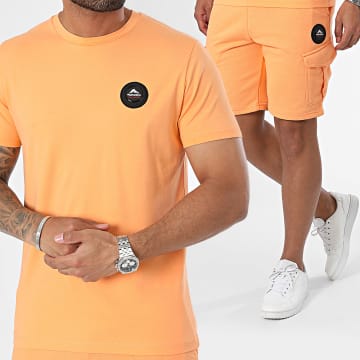 Helvetica - Set di maglietta e pantaloncini da jogging arancioni di Ajaccio
