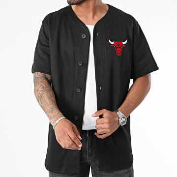 New Era - Chemise Manches Courtes Chicago Bulls Noir