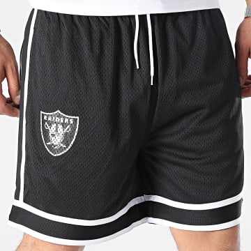 New Era - NFL Color Block Las Vegas Raiders Band Pantaloncini da jogging 60502626 Nero