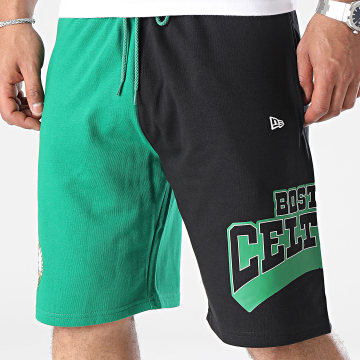 New Era - Pantaloncini da jogging con grafica NBA Boston Celtics 60502594 Nero Verde