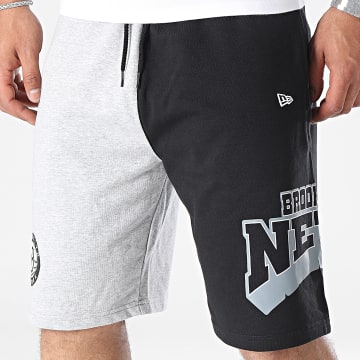 New Era - NBA grafische Brooklyn Nets Joggingshort 60502665 Zwart Heather Grijs